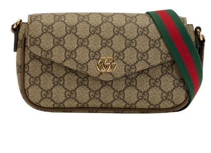 Ophidia Pochette, &pound;620, Handbags, Beige, Canvas, Front view